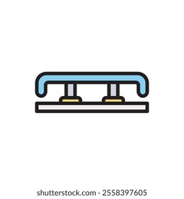 Snowboarding Rail Icon Vector Illustration