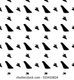 Snowboarding seamless pattern on a white background