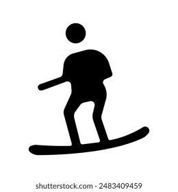 Snowboarding set icon. Person on snowboard, winter sport, snow activity, athlete, downhill, snowboarding, physical exercise, adventure, recreation, fitness.