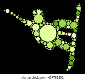 snowboarding shape vector design by color point