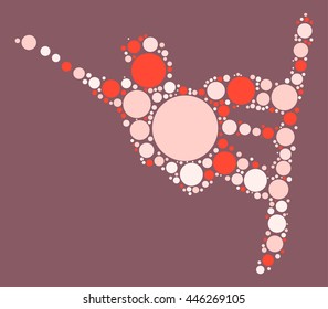 snowboarding shape vector design by color point