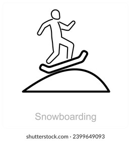 Snowboarding and shoe icon concept