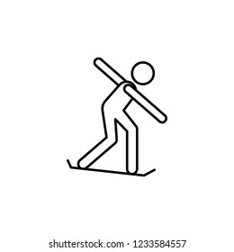 snowboarding sign icon. Element of navigation sign icon. Thin line icon for website design and development, app development. Premium icon