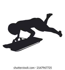 Snowboarding Silhouette 1. High quality vector