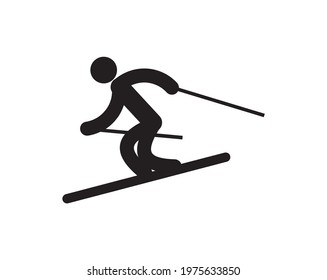 snowboarding and skiing icon vector isolated 