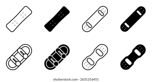 snowboard, snowboard, conjunto de ícones de esporte