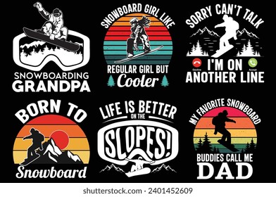 Snowboarding and Snowmobiling Bundle T-shirt