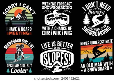 Snowboarding and Snowmobiling Bundle T-shirt