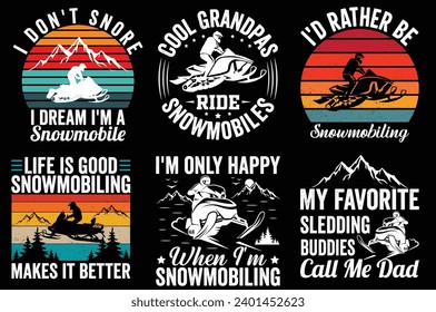 Snowboarding and Snowmobiling Bundle T-shirt