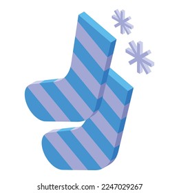 Snowboarding socks icon isometric vector. Sport kid. Active extreme