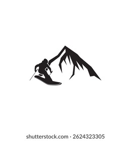Snowboarding sport vector icon, isolated illustration design