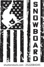 Snowboarden, Sport, Amerikanische Flagge, Snowboarder, Hobby, Skifahren, Champion, Wettbewerb, Meisterschaft, Spiel, Team, Papa, Vektorgrafik, Silhouette, Logo