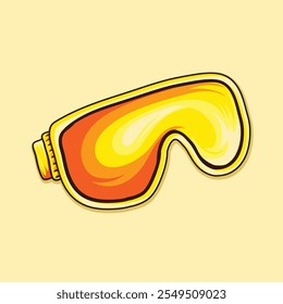 
Snowboarding sunglass warm colour design