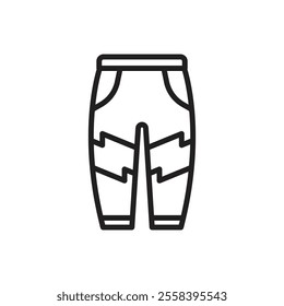 Snowboarding Thermal Underwear Outline Icon Vector Illustration