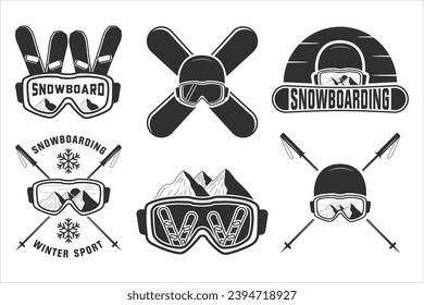 Snowboarding Typography Bundle, Snowboarding Vector Bundle, Snowboard Typography, Typographic Winter Thrill, Winter Sports Bundle, Snowboarding Typography Adventure, Graphic Snowboarding Typography