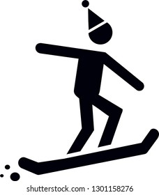 snowboarding vector icon