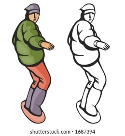 Ilustración vectorial Snowboard.