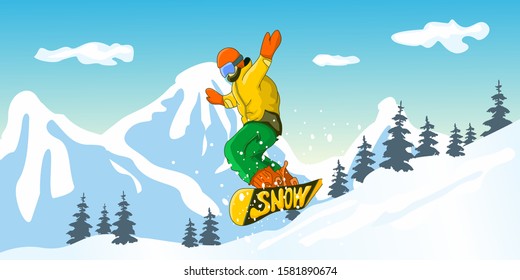 Snowboarder Illustration Images, Stock Photos & Vectors | Shutterstock