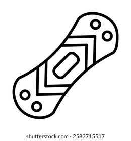 Snowboarding Vector Line Icon Design