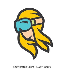 Snowboarding vector sign