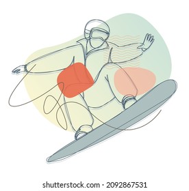 Snowboarding Winter Games - Stock Illustration as EPS 10 File