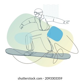 Snowboarding Winter Games - Stock Illustration as EPS 10 File