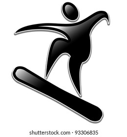 Snowboarding. winter sports icons.  Olympic disciplines. vector illustration.