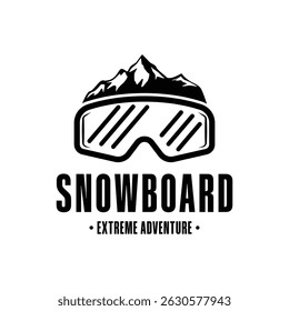 snowborad extreme adventure logo design concept idea