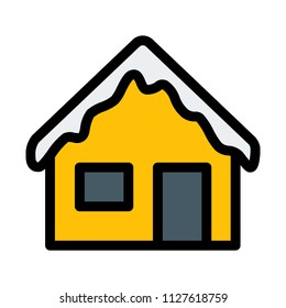 Snow-capped house or Hut