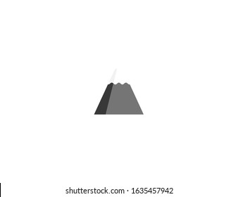 Snowcapped Mountain Vector Flat Icon. Isolated Snow Capped Mountain Emoji Illustration 