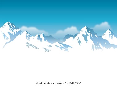 snow-capped mountains - background 