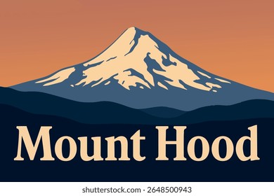 Os picos cobertos de neve do Monte Hood sobem majestosamente contra o céu claro, oferecendo vistas deslumbrantes sobre o país das maravilhas do inverno de Oregon. 