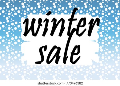 snow-covered banner winter sale