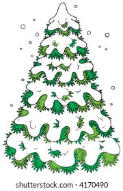 Snow-covered fir