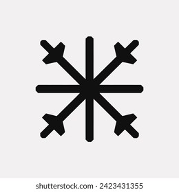 Snowdrift dazzle snowflake icon - Simple Vector Illustration