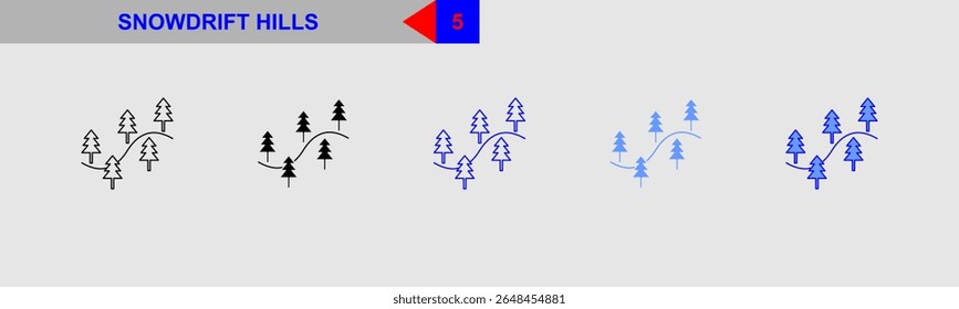 Snowdrift Hills Winter Icon Set