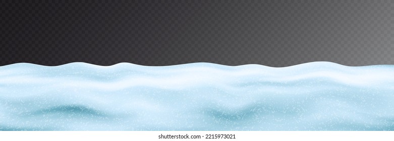 Schneeflocke auf transparentem Hintergrund, Panoramabild, Wintergrafik
