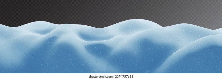 Schneeflocke auf transparentem Hintergrund, Panoramabild, Wintergrafik