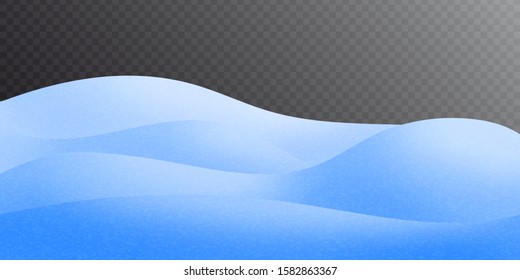 Snowdrifts on transparent background, snow texture, vector illustration, EPS10