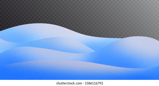 Snowdrifts on transparent background, snow texture, vector illustration, EPS10