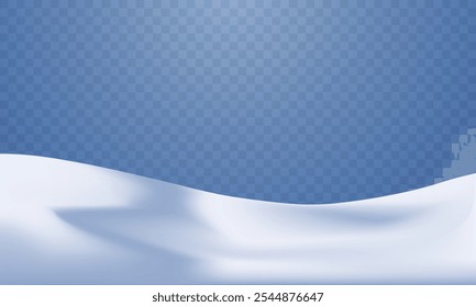 
Snowdrifts on a transparent background. Snow falls on a transparent background. Christmas snowflakes on a transparent background. Snow flakes, snow background.