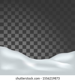 Snowdrifts. Vector illustration for use in design.