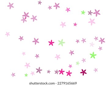 Snowdrop abstract flowers vector design. Cute meadow floral elements isolated. Mother's Day motif. Retro flowers Snowdrop primitive bloom. Stripy petals.