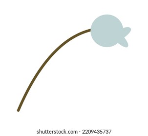 Snowdrop flower cartoon flat illustration