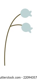 Snowdrop flower cartoon flat illustration