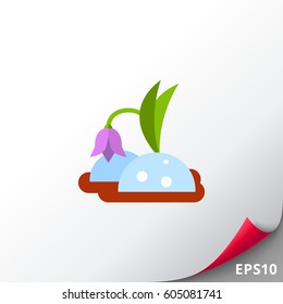 Snowdrop in ground icon