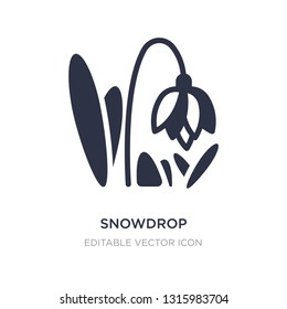 snowdrop icon on white background. Simple element illustration from Architecture and city concept. snowdrop icon symbol design.