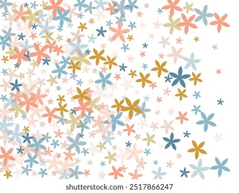 Snowdrop simplistic flowers vector design. Tiny field floral elements scattered. Hinamatsuri Doll's Day backdrop. Beautiful flowers Snowdrop minimal bloom. Spring daisies.