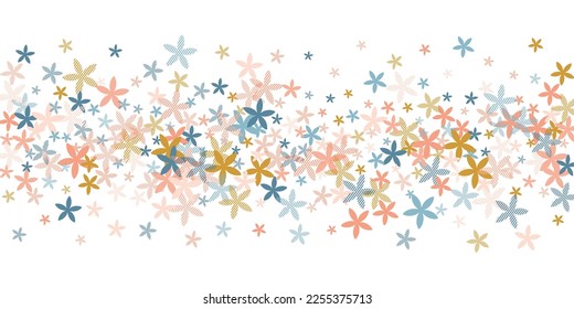 Snowdrop stylized flowers vector design. Tiny meadow bloom elements isolated. Mother's Day ornament. Childish flowers Snowdrop rustic blossom. Summer daisies.