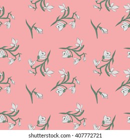 Snowdrops Seamless Pattern